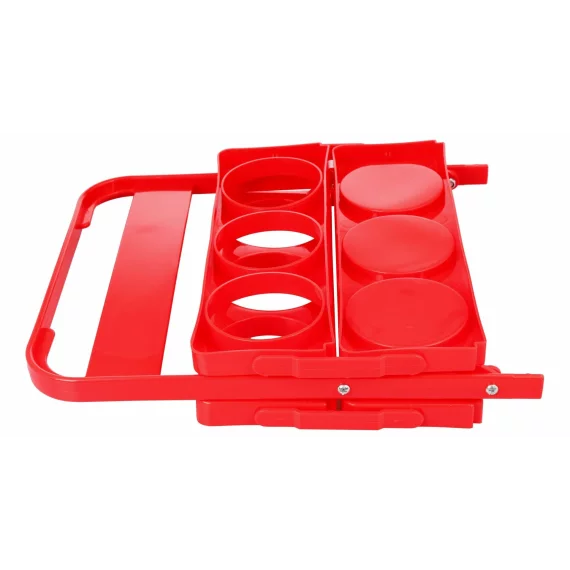 Suport pliabil transport bere, diametrul maxim de 7 cm, Merco Beer Holder 6, rosu