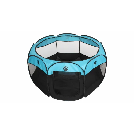 Tarc animale de companie Pet Octagonal albastru-negru