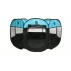 Tarc animale de companie Pet Octagonal albastru-negru