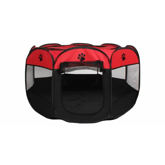 Tarc animale de companie Pet Octagonal rosu-negru
