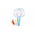 Training Set JR set de badminton, albastru