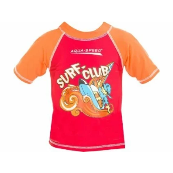Tricou cu protectie UV Surf Club rosu