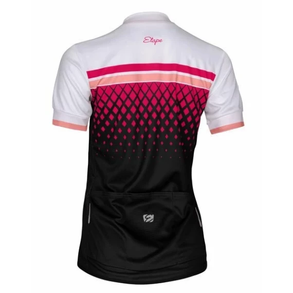 Tricou Diamond de ciclism, alb-roz