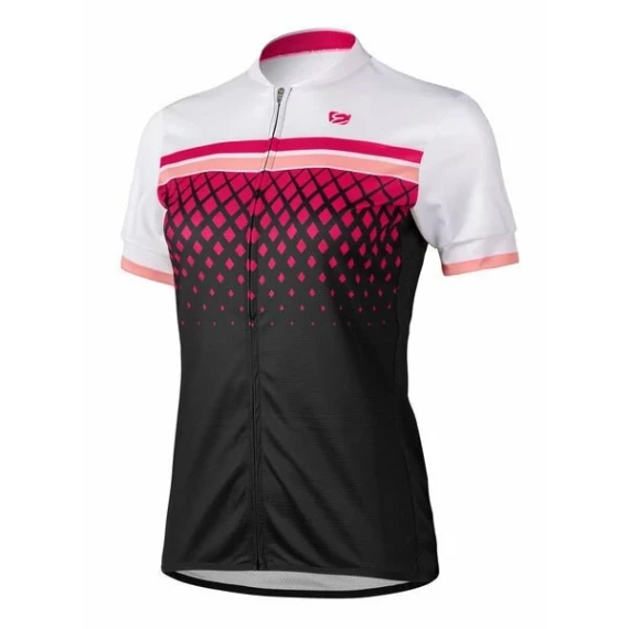 Tricou Diamond de ciclism, alb-roz