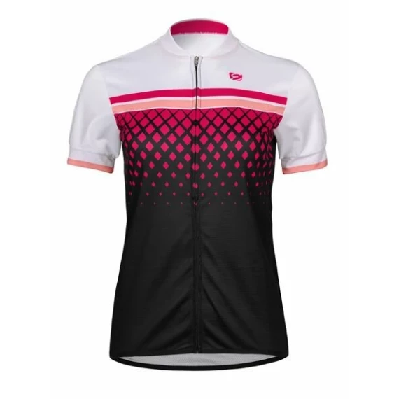 Tricou Diamond de ciclism, alb-roz