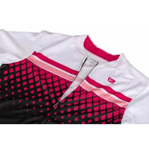Tricou Diamond de ciclism, alb-roz