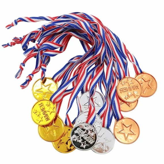 Winner Bronze children&#039;s medal with ribbon