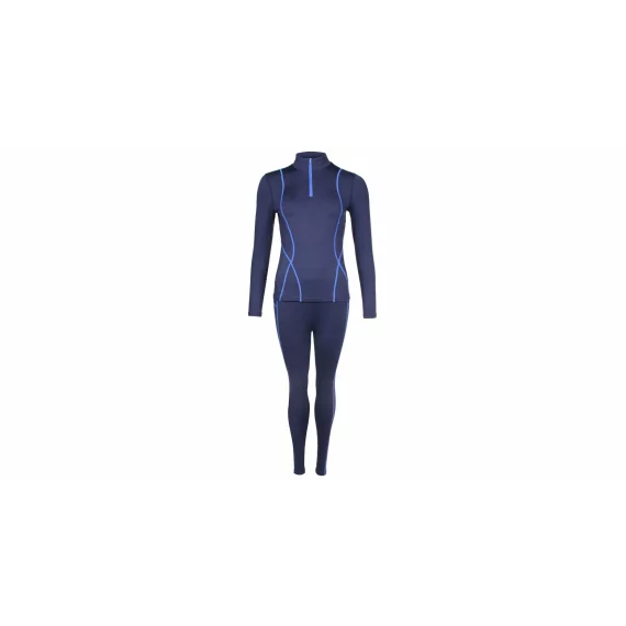 Women Warm lenjerie de corp termica pentru femei, albastru marin