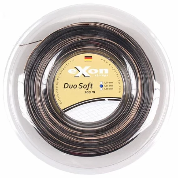 Duo Soft tennis string 200 m black-gold