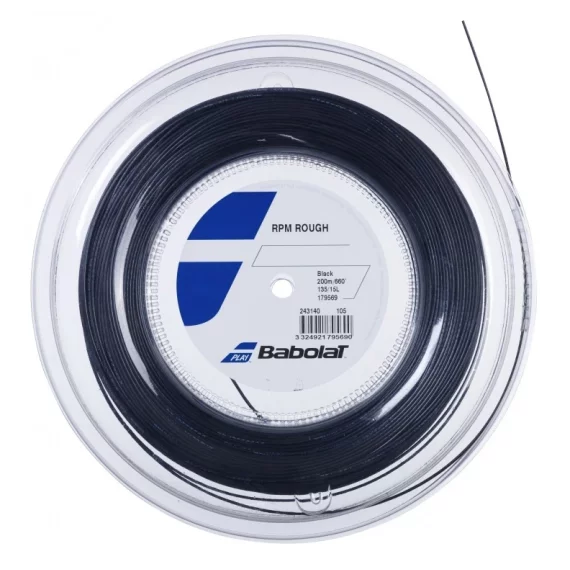 Racordaj tenis RPM Rough 200 m negru