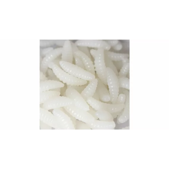 Bait Soft Worms bread worms 50 pcs white