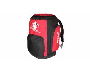 Rucsac pentru clapari si casca Skiboot Bag, negru-rosu