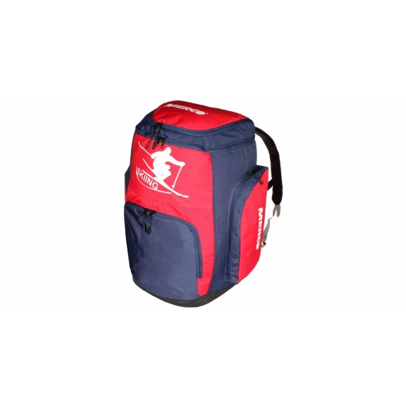 Rucsac pentru clapari si casca Skiboot Bag, albastru-rosu