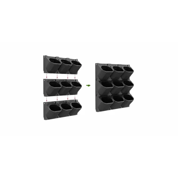 Decor wall plastic flower pot