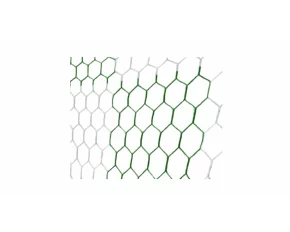 Plasa poarta fotbal HEX M120, alb-verde