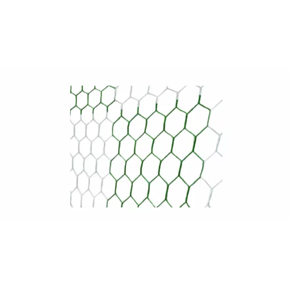 Plasa poarta fotbal HEX M120, alb-verde