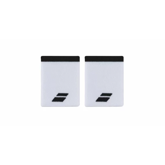 Manseta Babolat Logo Jumbo Wristbands 2024, alb-negru
