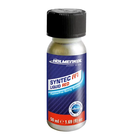 Ceara acceleratoare de cursa fara fluor, Holmenkol Syntec FF1 Liquid RED, temperatura zapada -6 si -12 grade C, 50 ml