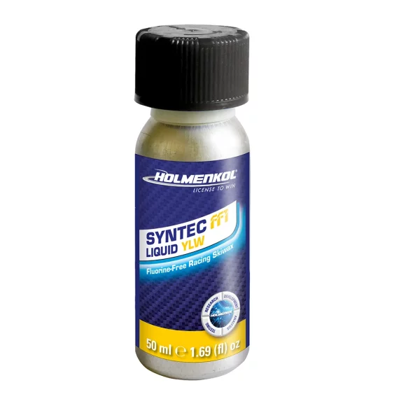 Ceara acceleratoare de cursa fara fluor, Holmenkol Syntec FF1 Liquid YLW, temperatura zapada 0 si -6 grade C, 50 ml