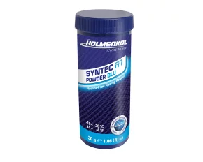 Ceara de cursa fara fluor, Holmenkol Syntec FF1 Powder BLU, temperatura zapada -10 si -20 grade C, 30g