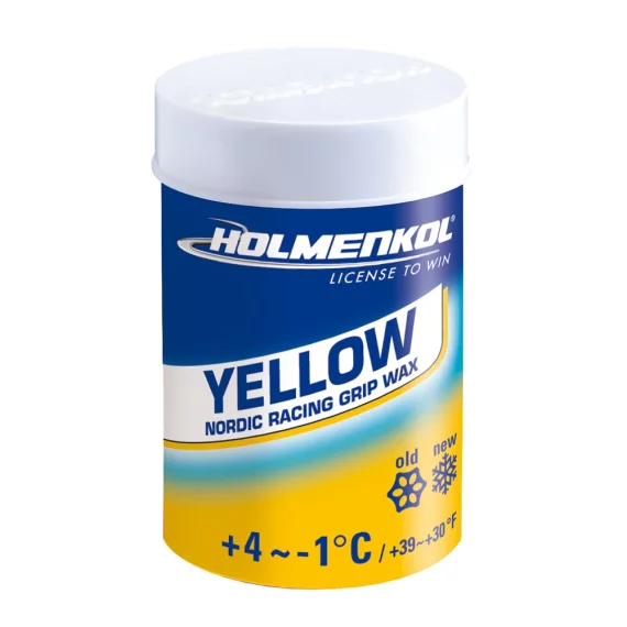 Ceara schi fond Holmenkol Grip YELLOW, 45g, temperatura intre +4° si -1°C