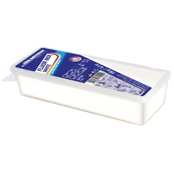 Ceara solida Holmenkol Fluormix WHITE LF, temperatura zapada 0 si -14 grade C, 150g