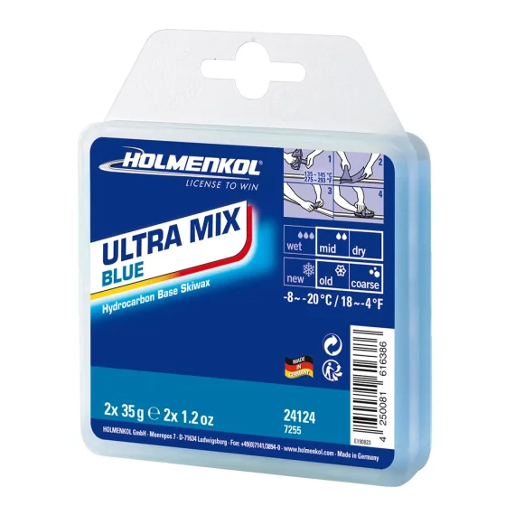 Ceara solida Holmenkol Ultramix BLUE, temperatura zapada -8 si -20 grade C, 2x 35g
