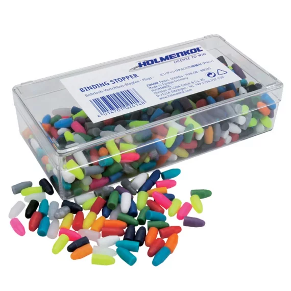 Set 500 dopuri pentru montare legaturi, Holmenkol Binding Stopper Colour Mix