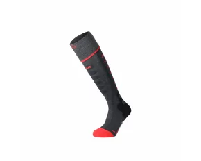 Set sosete incalzite Lenz, HEAT SOCK 5.1 TOE CAP Merino cu acumulatori RCB 1200 USB, gri/rosu