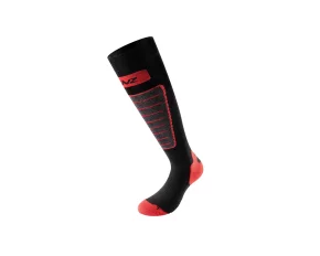 Sosete schi Lenz Skiing 1.0, negru/rosu