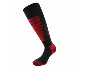 Sosete schi Lenz Skiing 3.0 Merino, gri/rosu