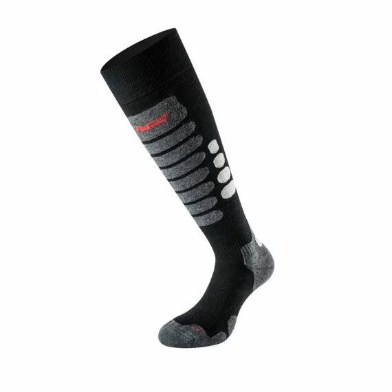 Sosete schi Lenz Skiing 3.0 Merino, negru/gri