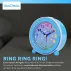 Ceas analog silentios de masa pentru copii, VeraClocks Children, pentru invatare ceas, iluminat, alarma, inaltime 11,5 cm, culoare albastru