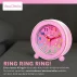 Clone Ceas analog silentios de masa pentru copii, VeraClocks Children, pentru invatare ceas, iluminat, alarma, inaltime 11,5 cm, culoare roz