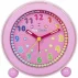 Clone Ceas analog silentios de masa pentru copii, VeraClocks Children, pentru invatare ceas, iluminat, alarma, inaltime 11,5 cm, culoare roz