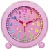 Clone Ceas analog silentios de masa pentru copii, VeraClocks Children, pentru invatare ceas, iluminat, alarma, inaltime 11,5 cm, culoare roz