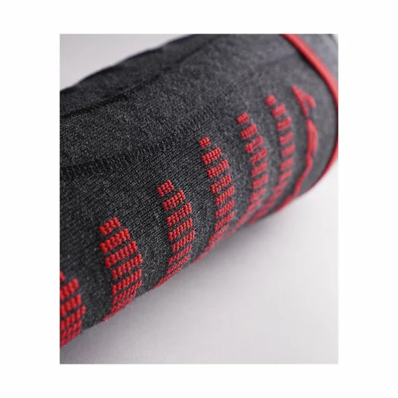 Set sosete incalzite Lenz, HEAT SOCK 5.1 TOE CAP Merino cu acumulatori RCB 1200 USB, gri/rosu