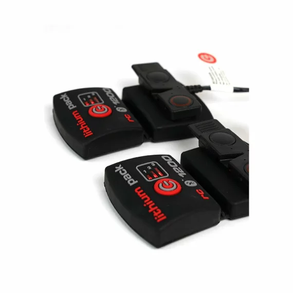 Set sosete incalzite Lenz, HEAT SOCK 5.1 TOE CAP Merino cu acumulatori RCB 1200 USB, gri/rosu