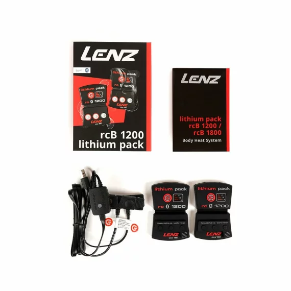 Set sosete incalzite Lenz, HEAT SOCK 5.1 TOE CAP Merino cu acumulatori RCB 1200 USB, gri/rosu