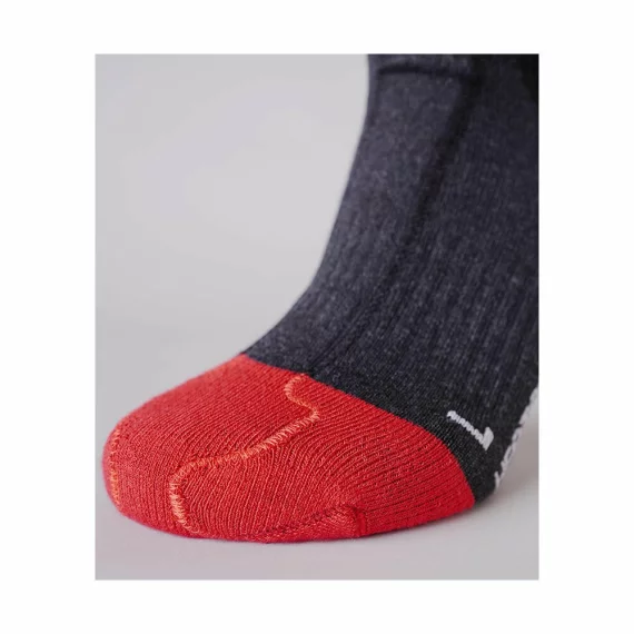 Set sosete incalzite Lenz, HEAT SOCK 5.1 TOE CAP Merino cu acumulatori RCB 1200 USB, gri/rosu