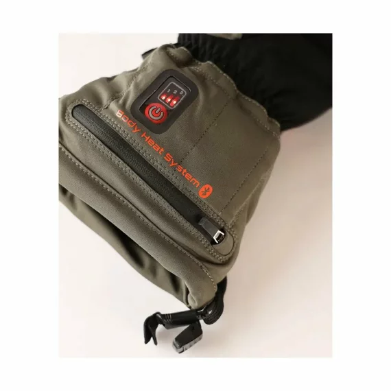 Manusi incalzite pentru vanatoare Lenz Heat Glove 1.0 Finger Cap Hunting si acumulatori Lithium Pack RCB 1800, culoare maro
