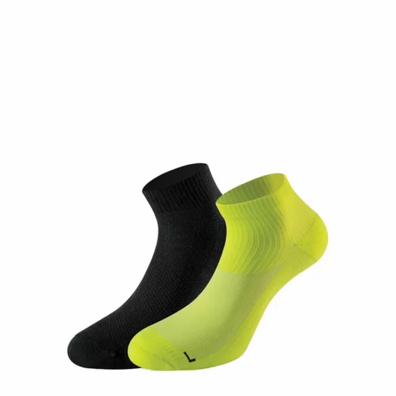 Set 2 perechi sosete Lenz Running 3.0, galben/negru