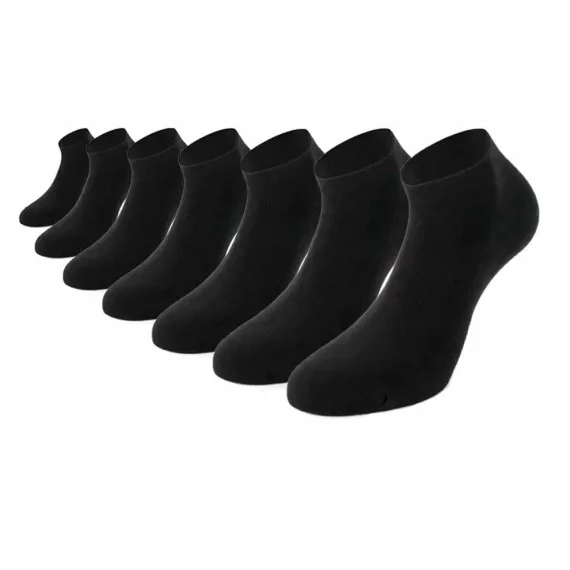 Set 7 perechi sosete numerotate Lenz Duos sneaker 1-7, negru