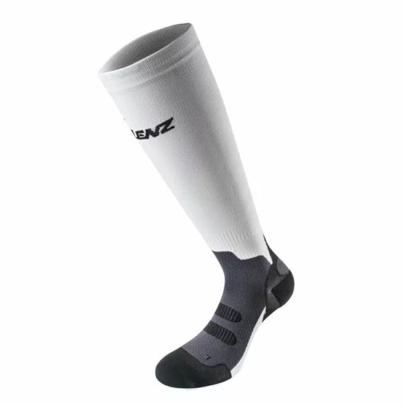 Sosete compresie Lenz Compression 1.0, alb, 1 pereche