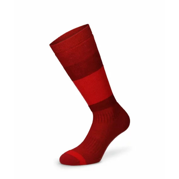 Sosete schi pentru copii, Lenz Merino Winter Kids 1, rosu