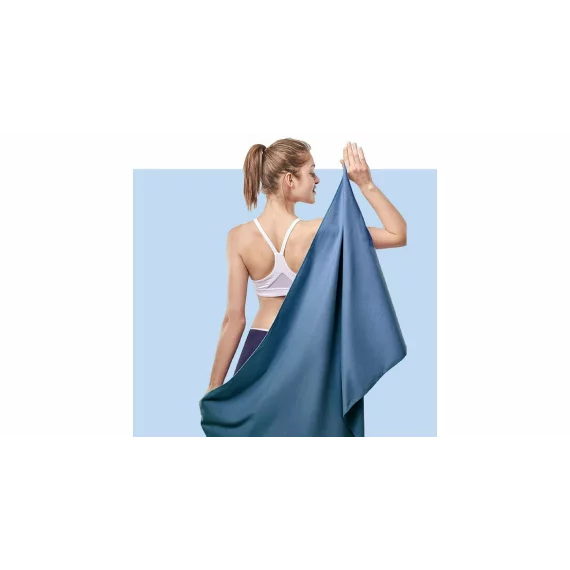 Prosop din microfibra cu uscare rapida, Microfibre 76 x 152 cm, albastru