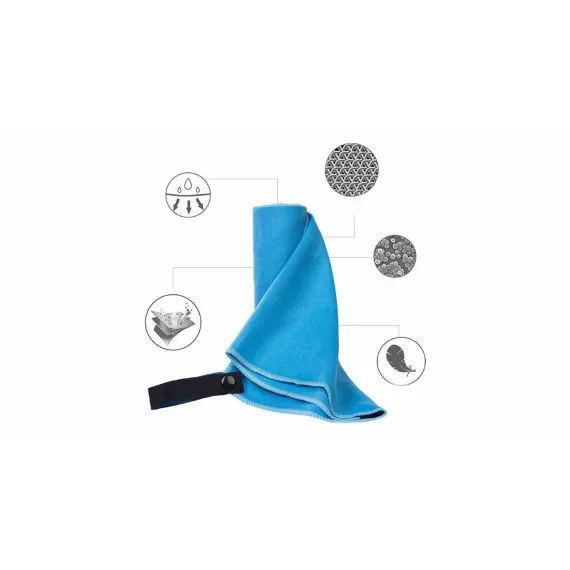 Prosop din microfibra cu uscare rapida, Microfibre 76 x 152 cm, albastru