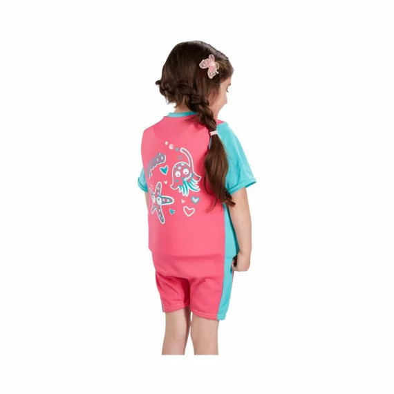 Costum de inot plutitor pentru fete, Speedo Junior Sea Squad, roz