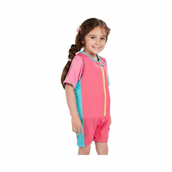 Costum de inot plutitor pentru fete, Speedo Junior Sea Squad, roz