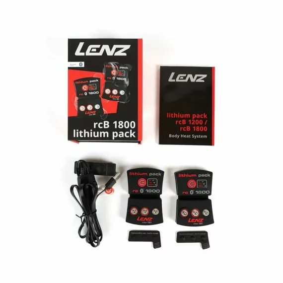 Set pantaloni incalziti Lenz Heat Pants 2.0 si acumulatori Lithium Pack RCB 1800 (USB), culoare negru